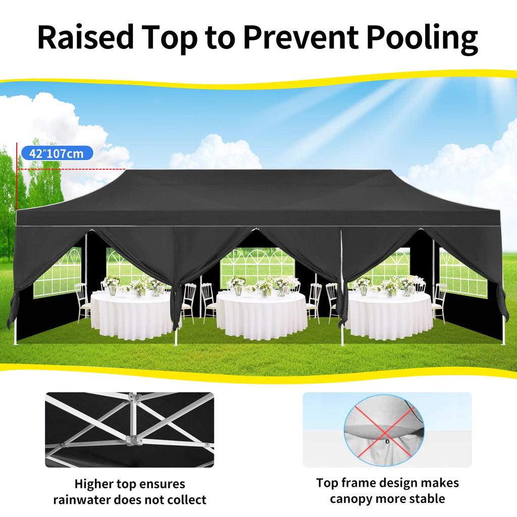 10x30ft Pop Up Canopy Tent Gazebo Party Heavy Duty Marquee Awning