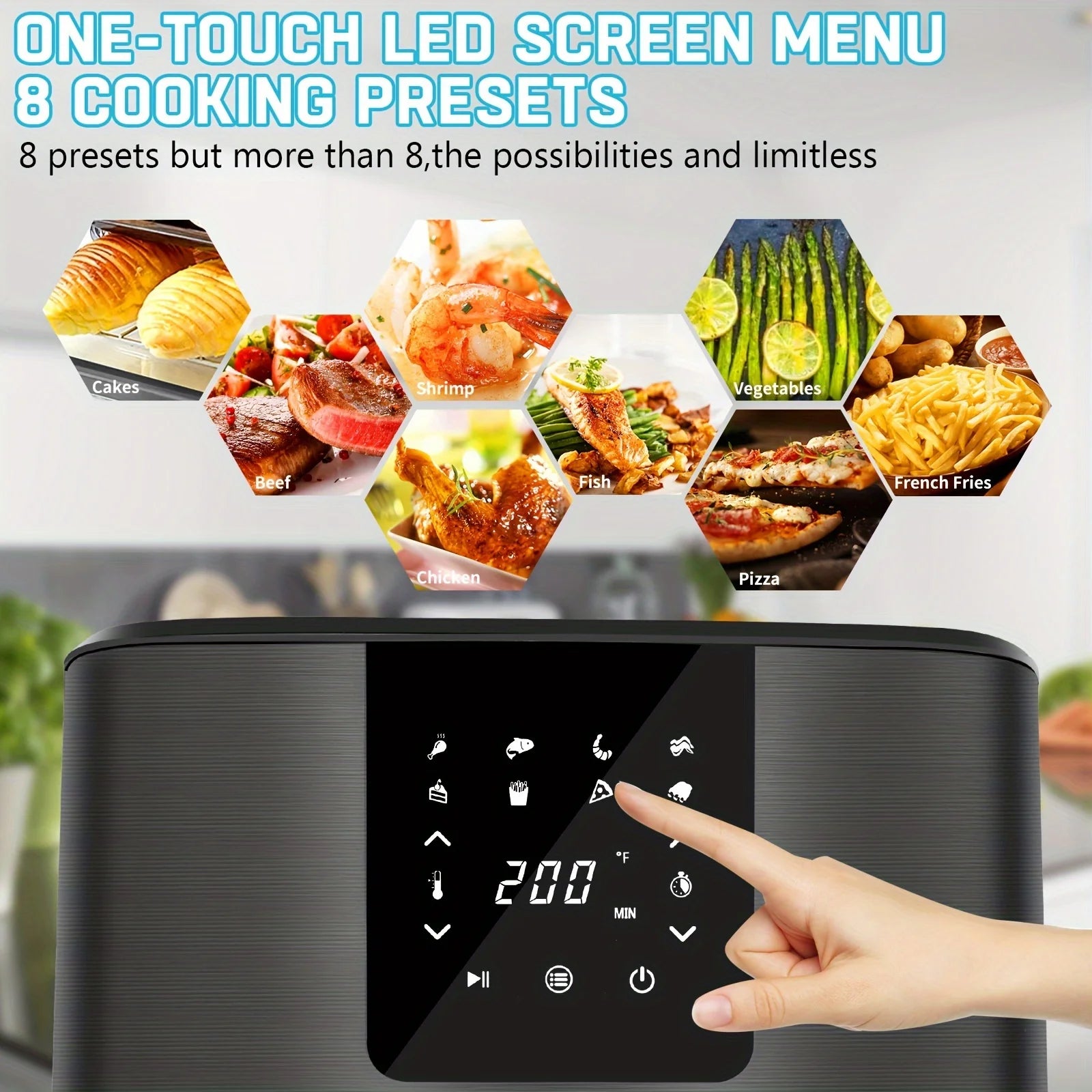 1500W 7Q Large Air Fryer Cooker,