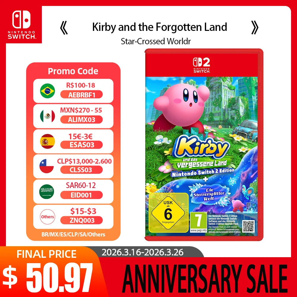 Nintendo Switch 2 Game/Kirby and the Forgotten Land/Star-Crossed World