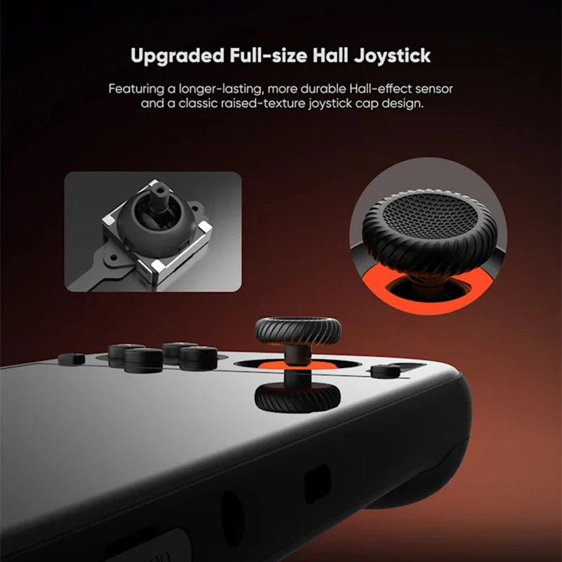 Handheld game console features a 120Hz AMOLED display and Hall-effect controls.