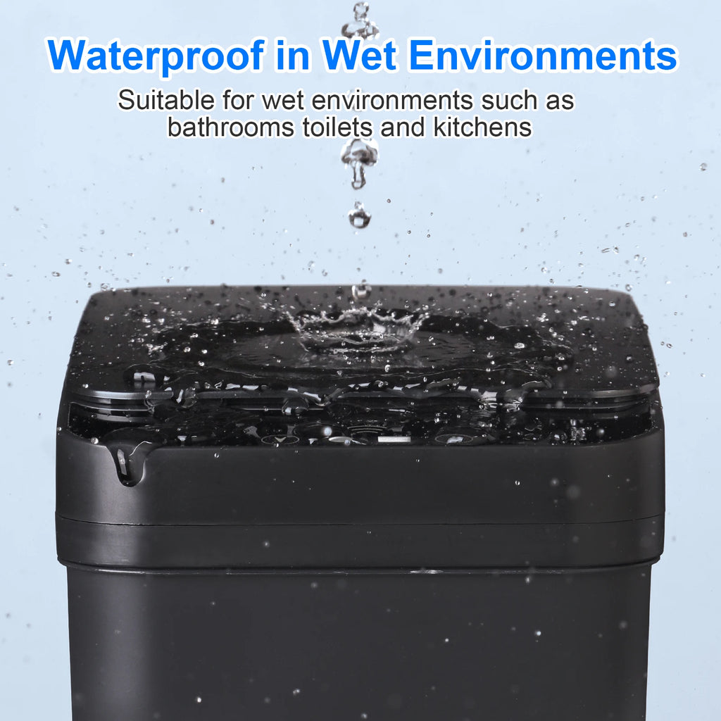 2 Pack 12L Bathroom Automatic Trash Can Touchless Motion Sensor