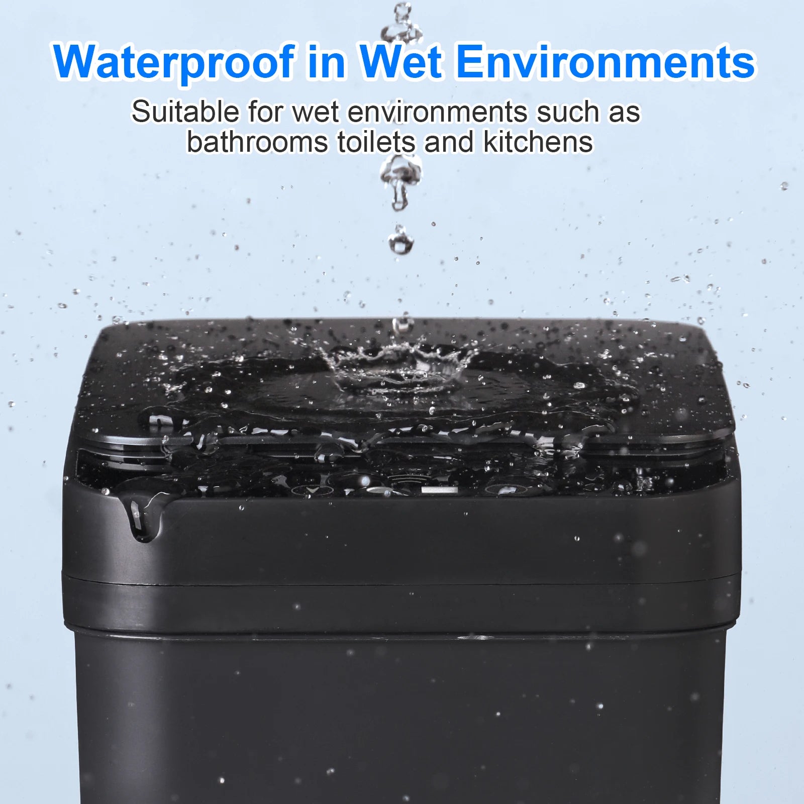 2 Pack 12L Bathroom Automatic Trash Can Touchless Motion Sensor
