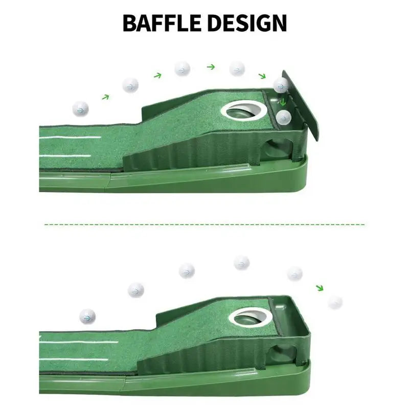Home Golf Putting Mat. Golf Practice Velvet Mat. Automatic Ball Return