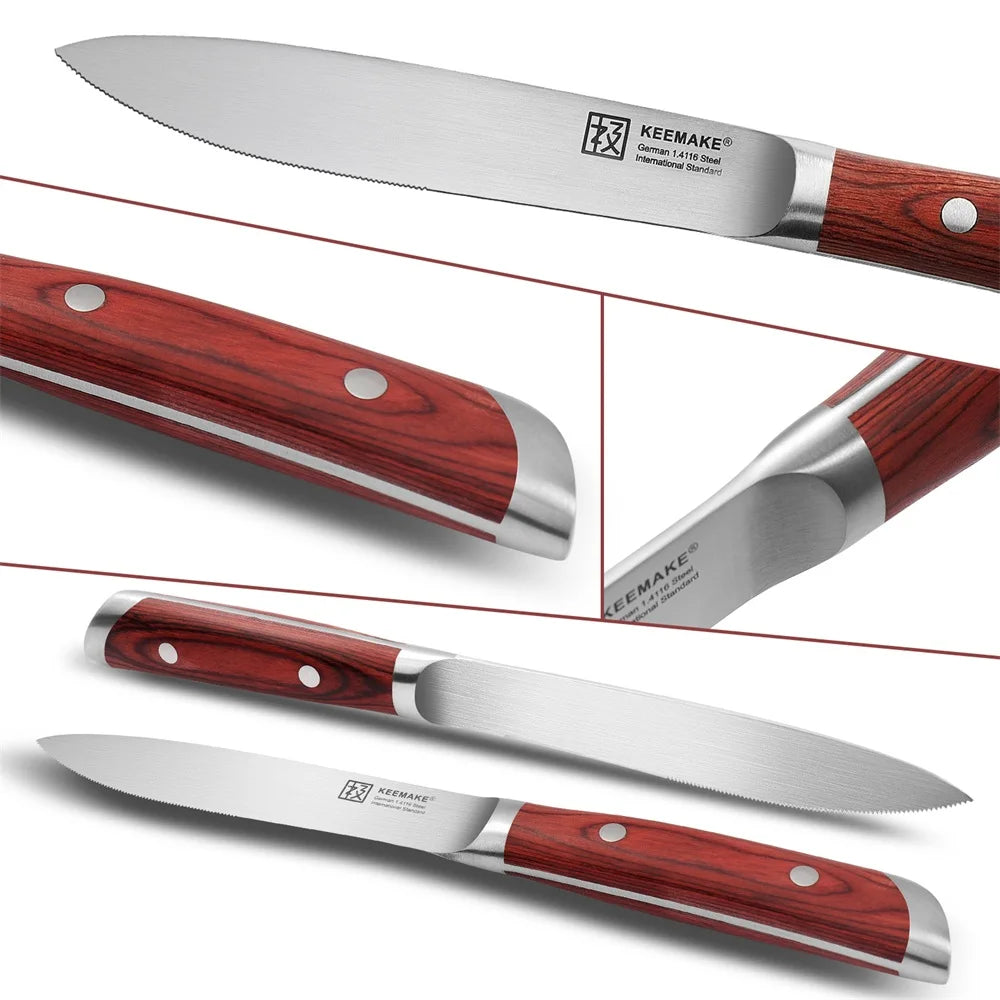 4PCS Steak Knives Set 5.5 Inch Stainless Steel Table Meat Cutting Knife.