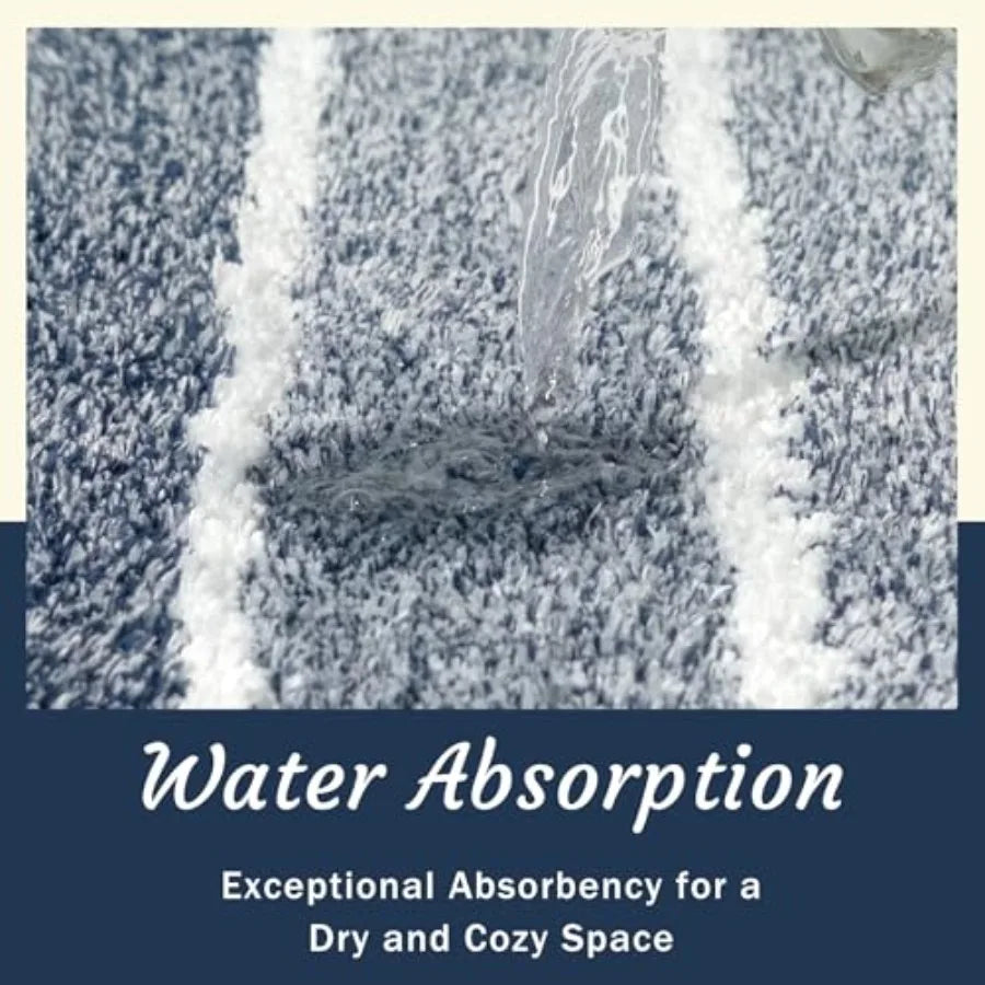 Bathroom Rug 18"x24" Non-Slip, Absorbent Bath Rugs, Machine Washable,