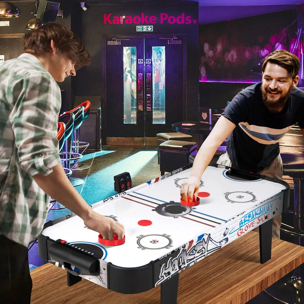 Mini 42” Table Top Air Hockey with 2 Pucks, 2 Pushers