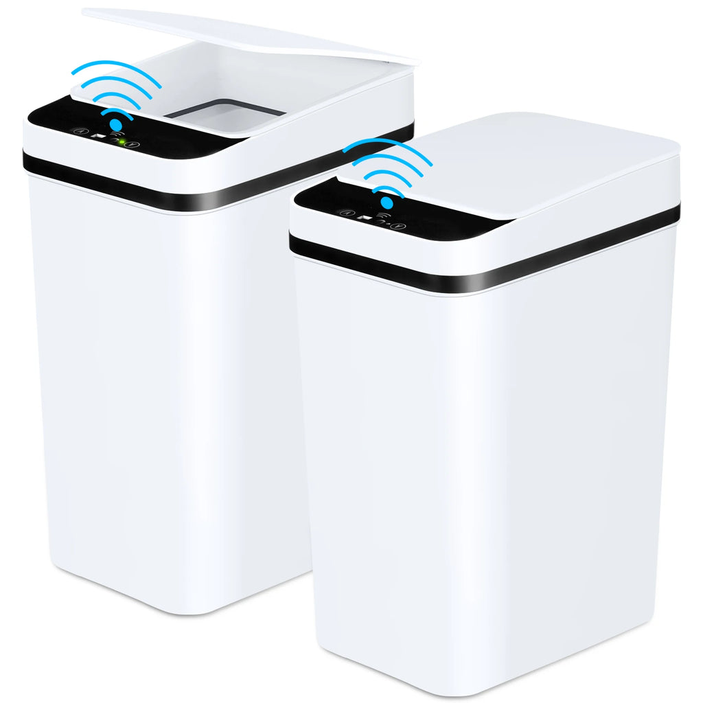 2 Pack 12L  Automatic Trash Cans Touchless Motion Sensor Slim with Lid
