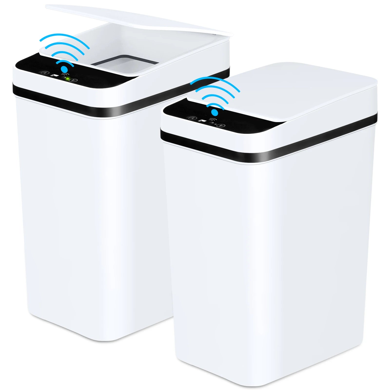 2 Pack 12L  Automatic Trash Cans Touchless Motion Sensor Slim with Lid