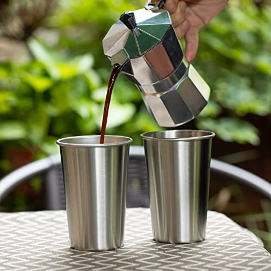 12 Pack 16oz Stainless Steel Pint Cup,