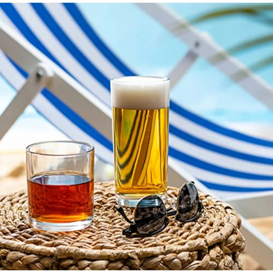 Set of 8 drinking glasses Drinkware Hurricane Glasses