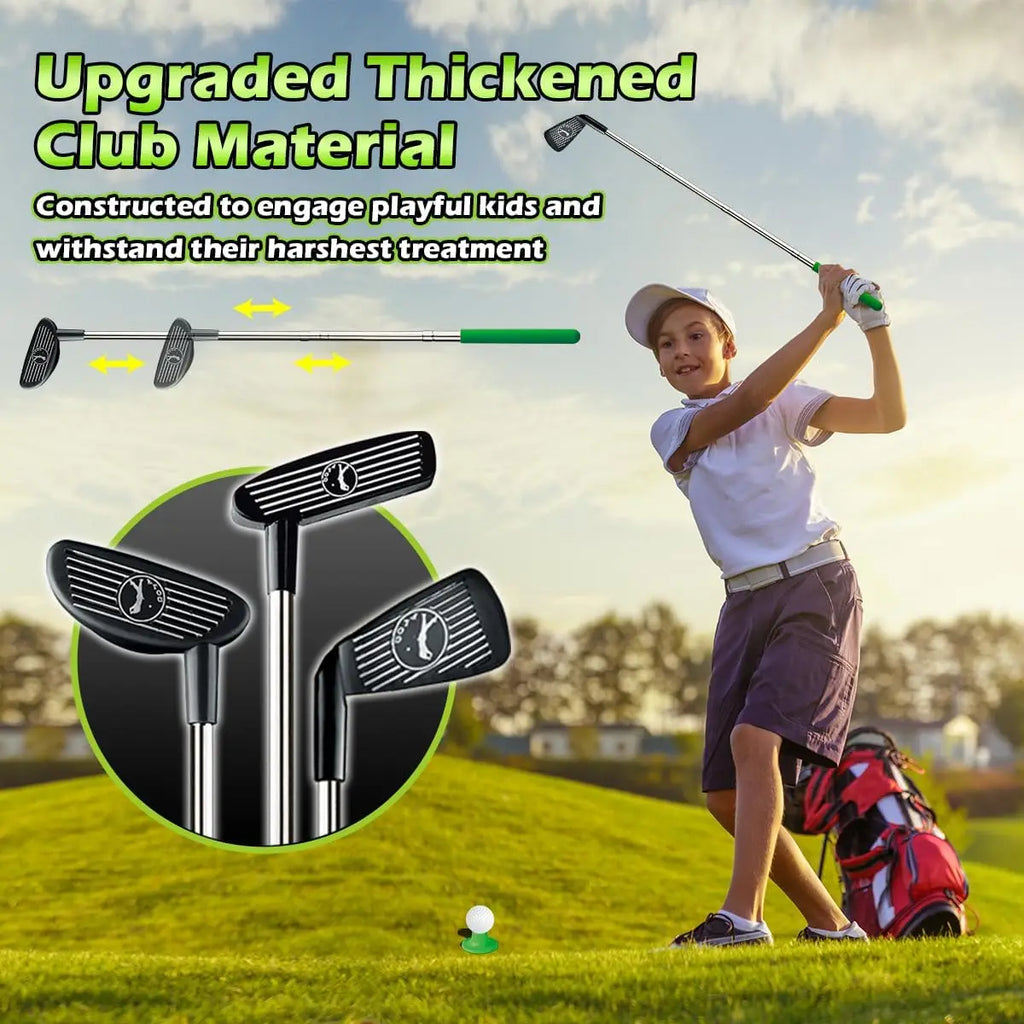 Kids Toy Golf Set Auto Returner Night Light Golf Balls Mat