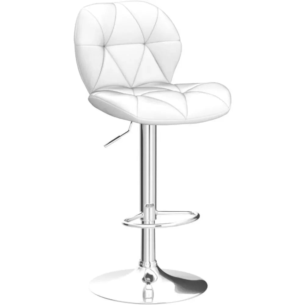 Height Adjustable Swivel Barstools PU Leather Counter Stools with Bracket