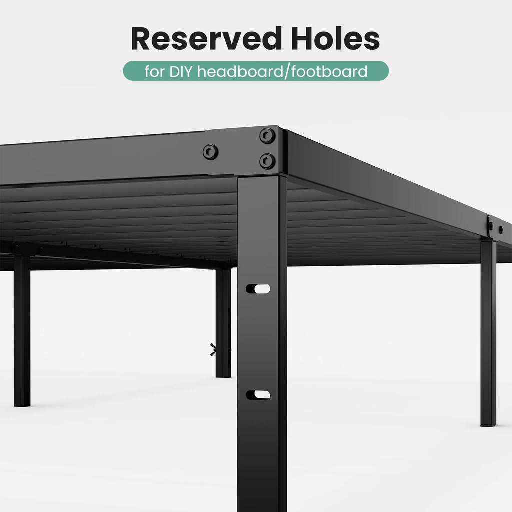 Metal Platform 16IN Tall Basic Bed Frame Sturdy Steel.