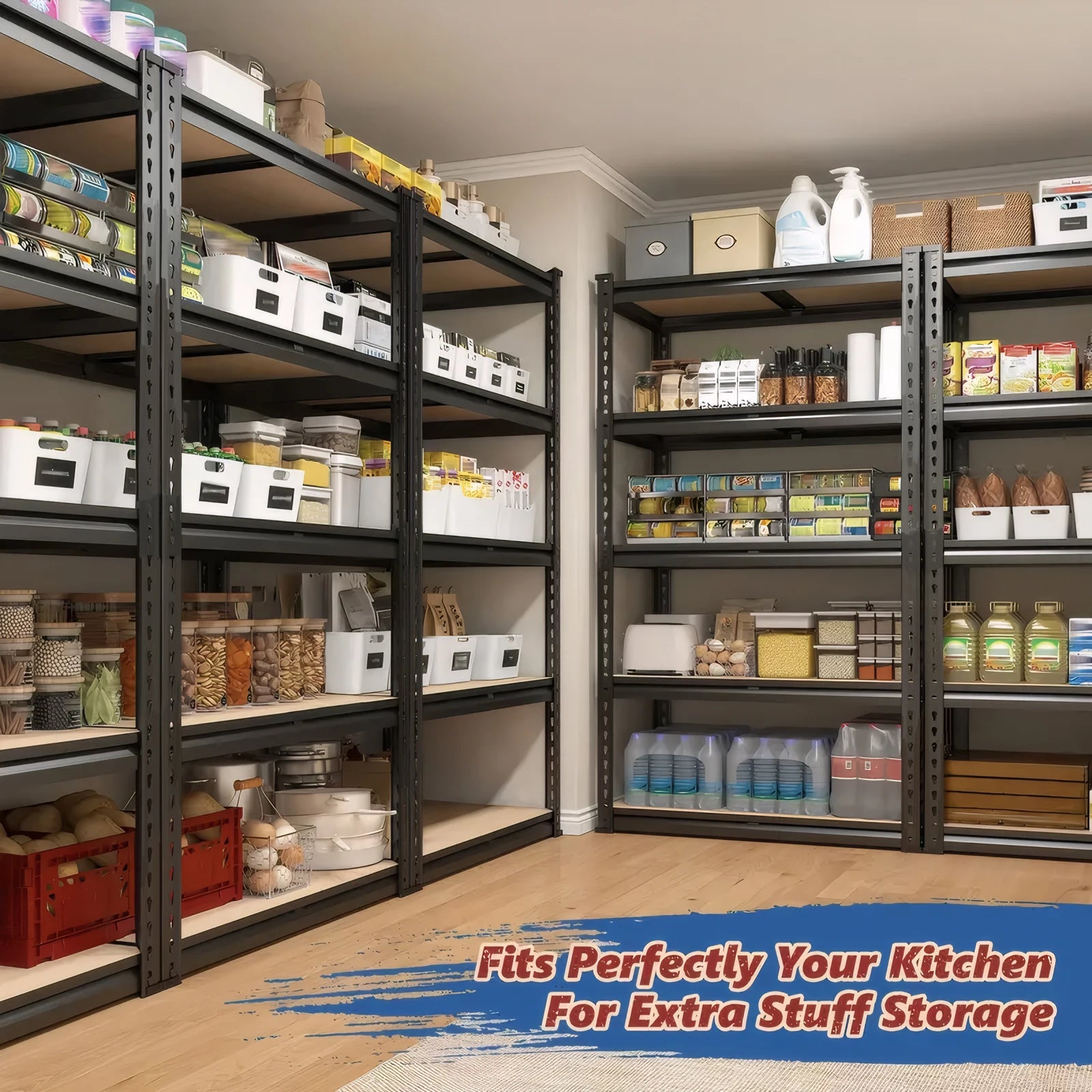 72"/60"H Garage Shelving Storage Shelves，2000LBS Capacity Heavy Duty Adjustable