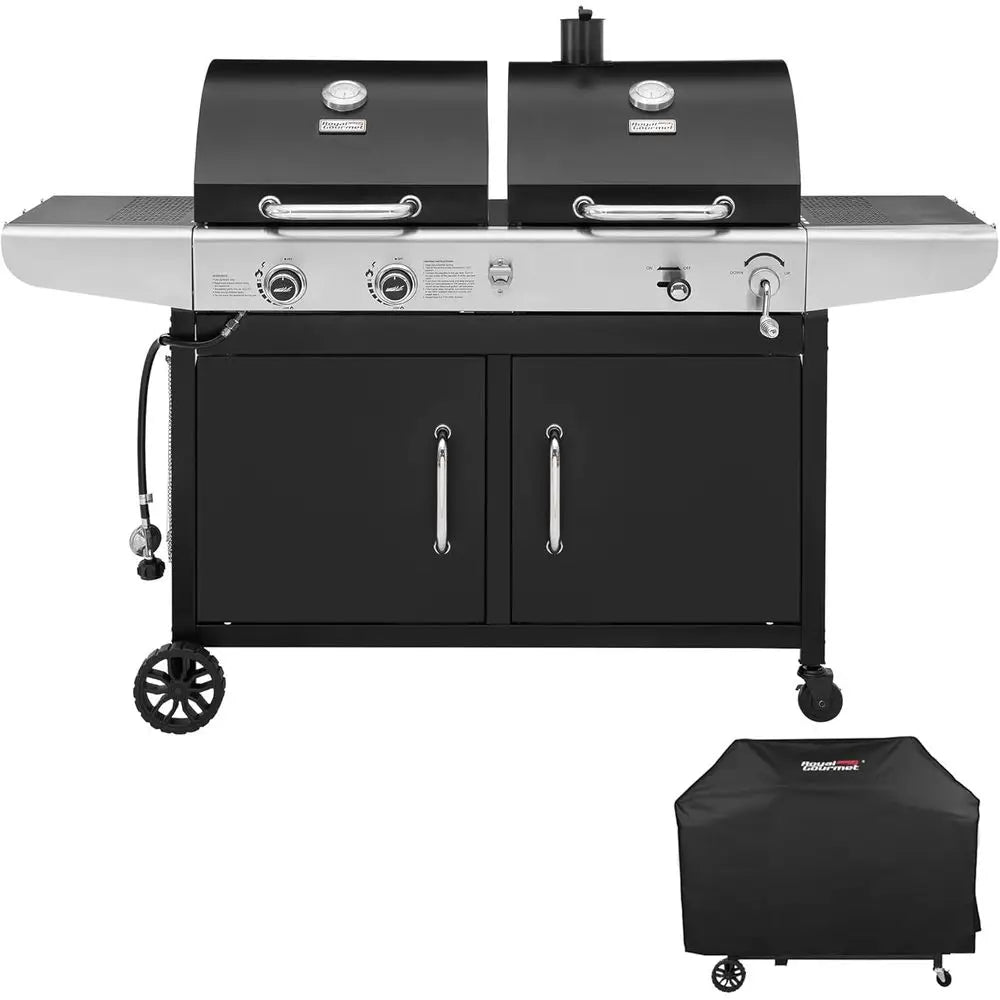 ZH3002C Propane Gas and Charcoal Grill Combo with Cover,