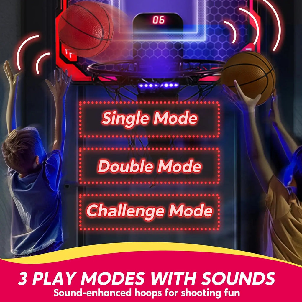 Indoor Light Up Basketball Hoop Over The Door.