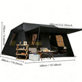 3-Second Fully Automatic Quick-Set Outdoor Camping Tent with Built-in Front Awning
