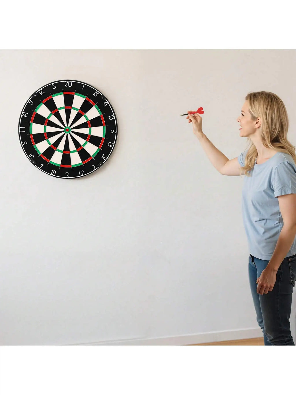 Dart Board, High-Grade Self-Healing Sisal Fiber. With Staple-Free Bullseye,