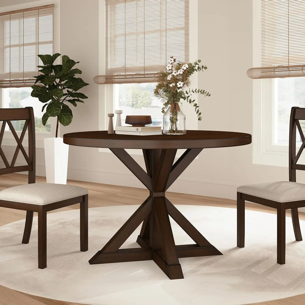 Round Dining Table, Espresso