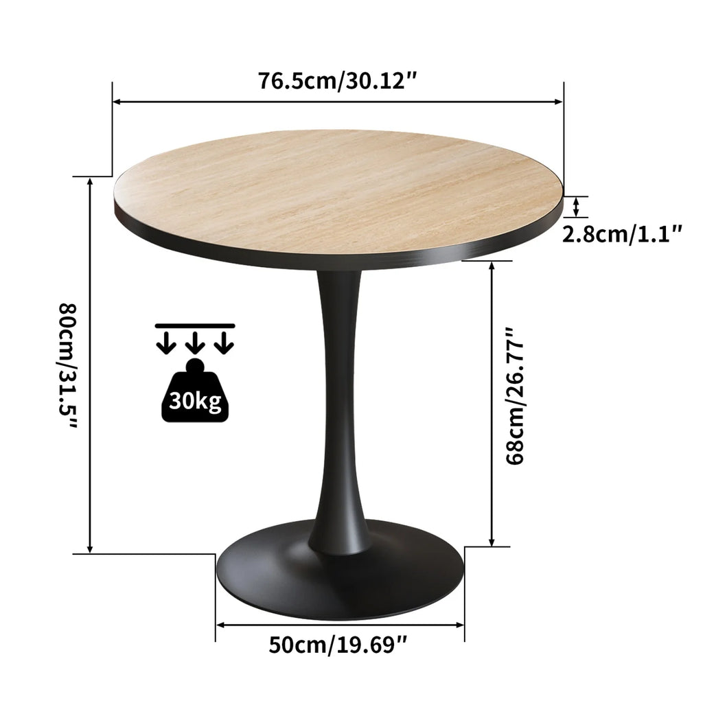 Dining Room Circle Dinner Pedestal Table Furniture Coffee Table for 2-3