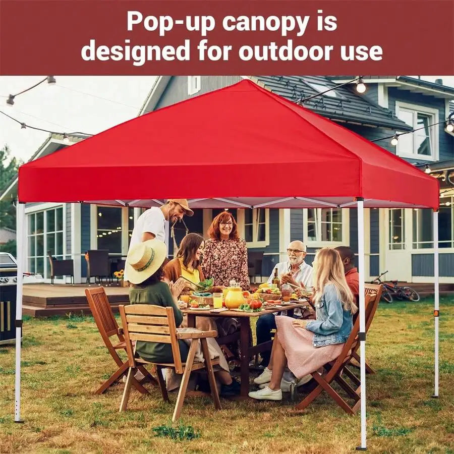10x10 Pop Up Gazebo Tent With Mesh Side Walls, Waterproof Outdoor Canopy