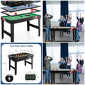 4 in 1 49 inch Multi Game Table with Foosball, Pool Billiards, Air Hockey & Table