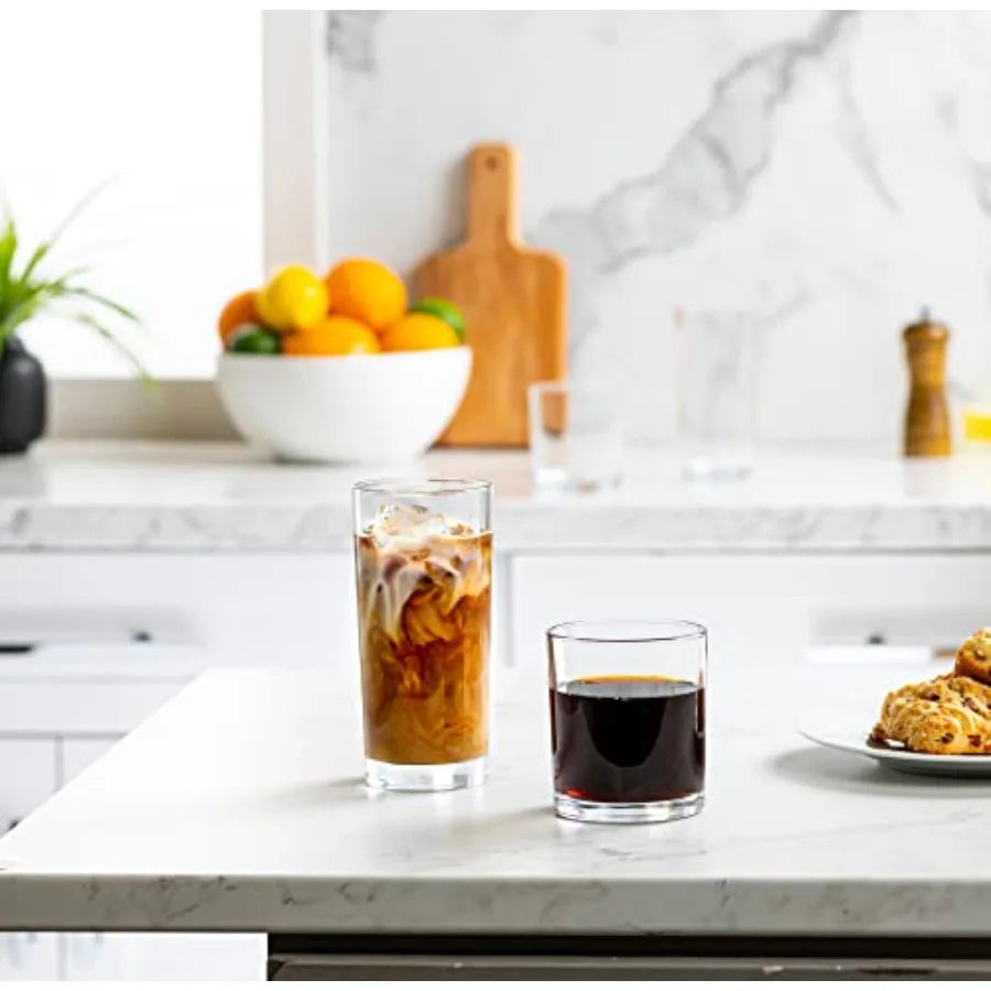 Set of 8 drinking glasses Drinkware Hurricane Glasses