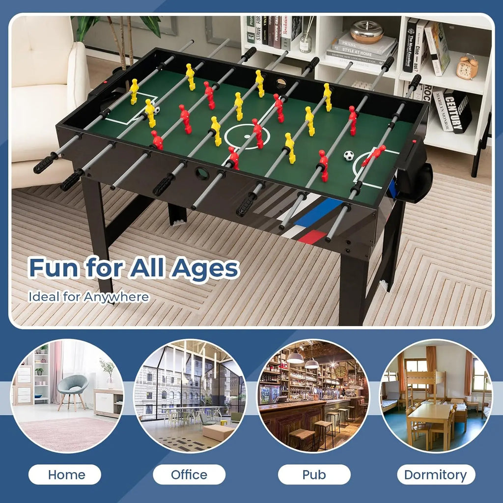 4 in 1 49 inch Multi Game Table with Foosball, Pool Billiards, Air Hockey & Table