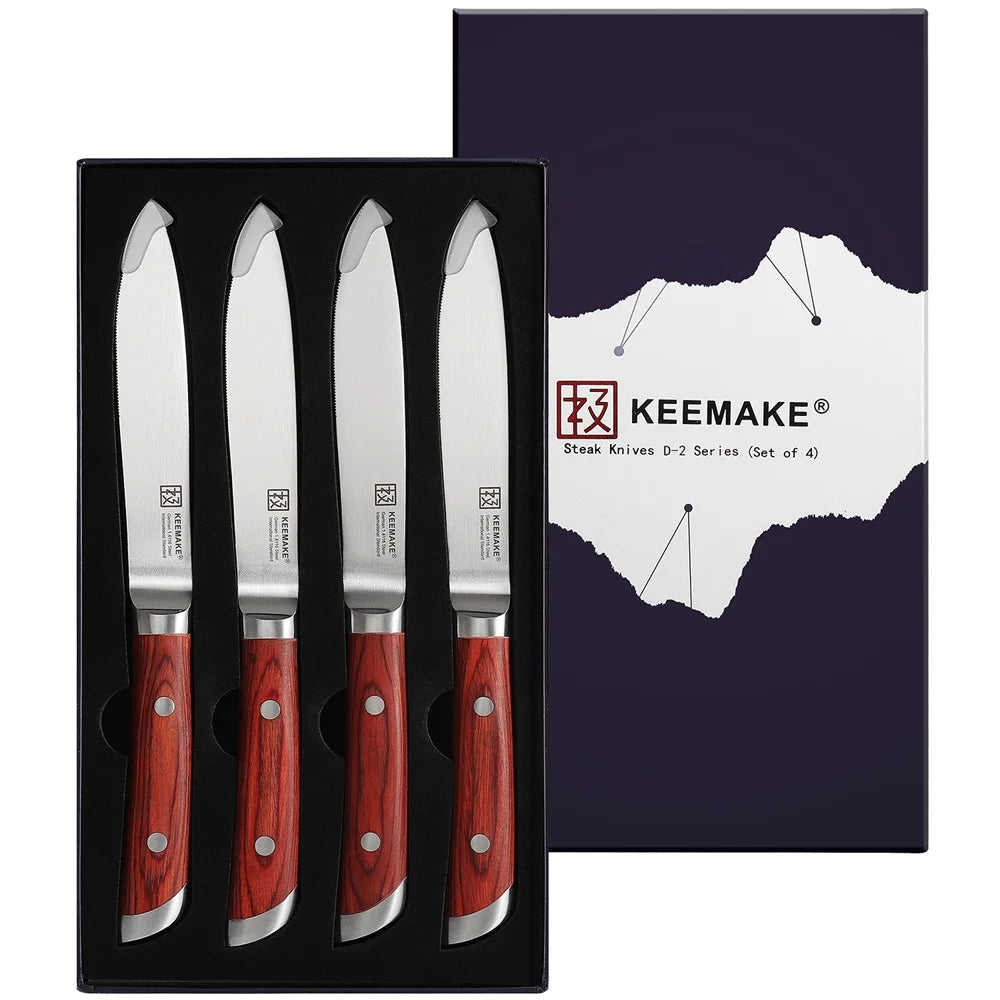 4PCS Steak Knives Set 5.5 Inch Stainless Steel Table Meat Cutting Knife.