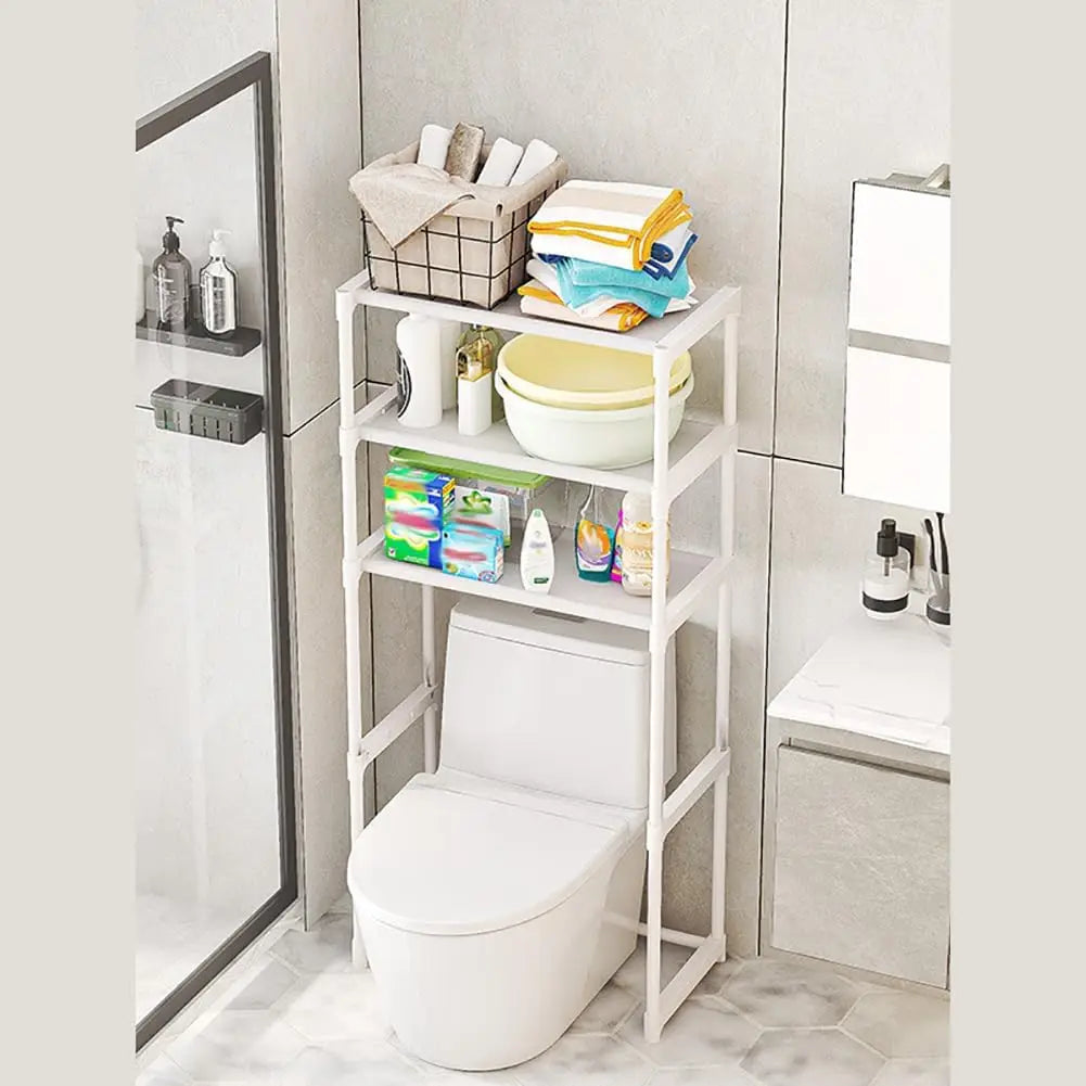 Over The Toilet Storage Cabinet, 3-Tier Metal Bathroom Organizer Shelf,