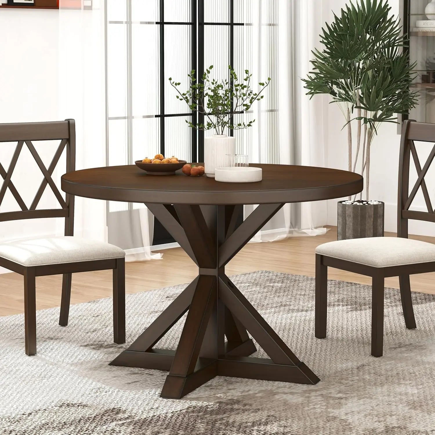 Round Dining Table, Espresso