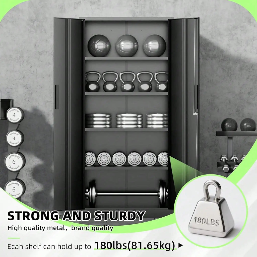 Locking Garage Storage Tool Cabinet With Adjustable
