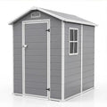 Weatherproof 4x6 Ft Shed With Floor, Lockable Door, Window Storage