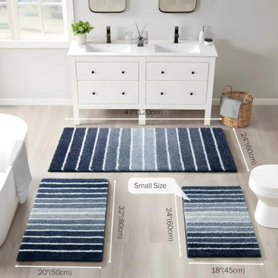 Bathroom Rug 18"x24" Non-Slip, Absorbent Bath Rugs, Machine Washable,