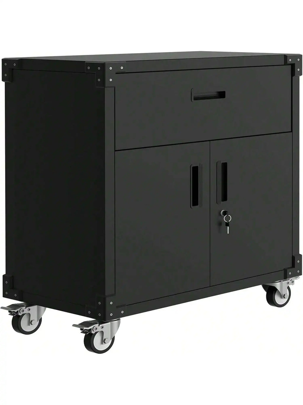 Heavy Duty Metal Rolling Tool Chest With 3 Drawers, Mobile Storage Workbench