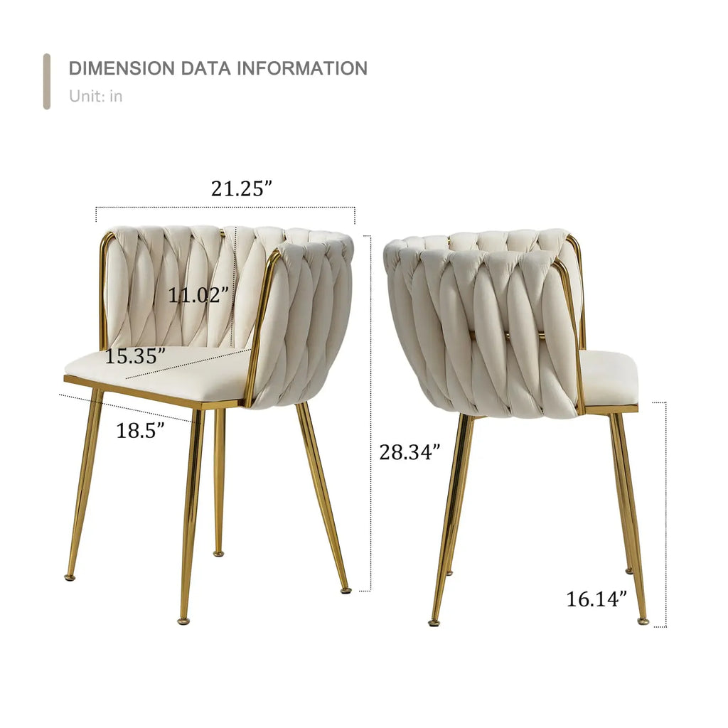 Velvet Dining Chairs Set of 2,