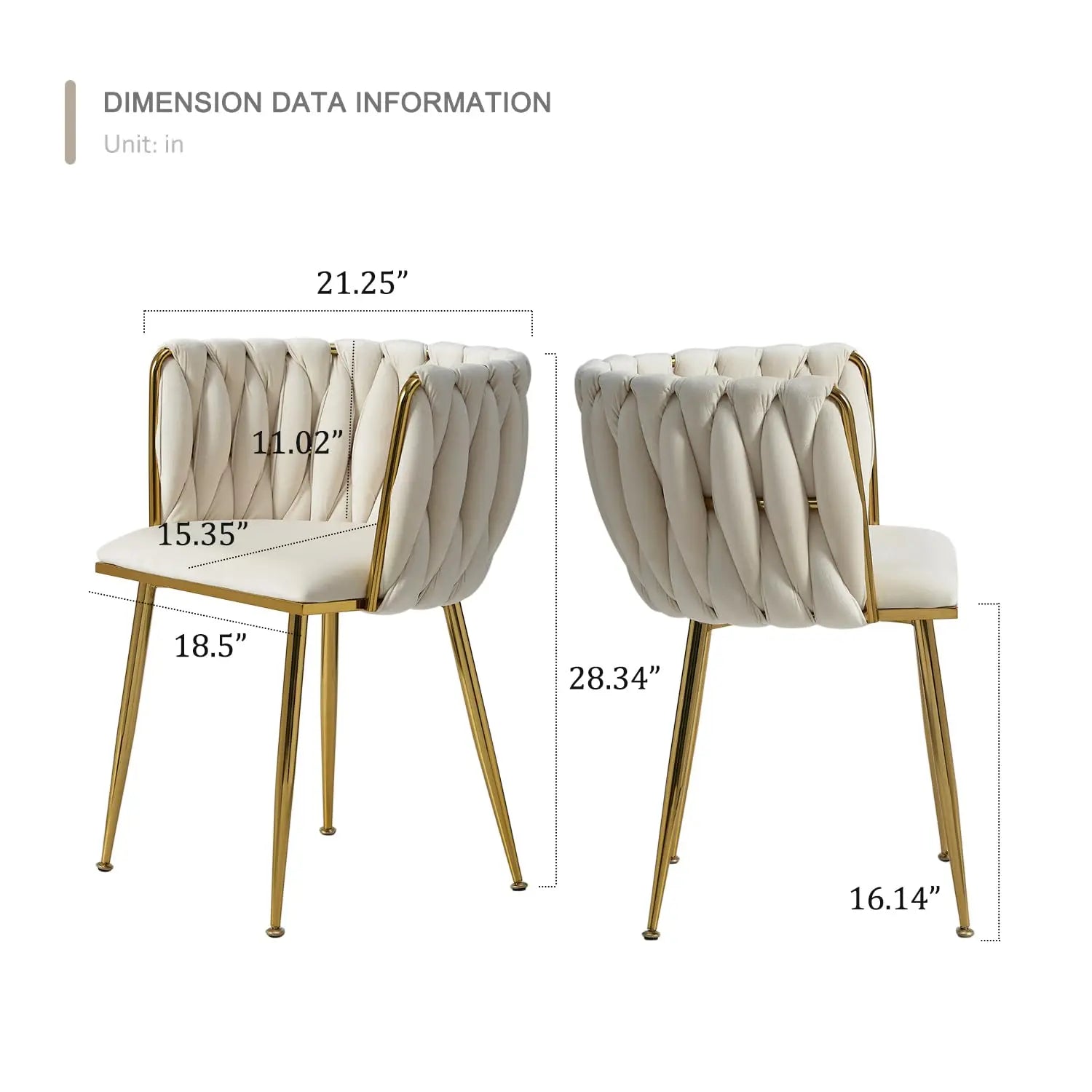 Velvet Dining Chairs Set of 2,