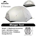 2 Person Tent 20D Nylon 210T Waterproof Ultralight Camping Hiking Tent with Mat Backpacking