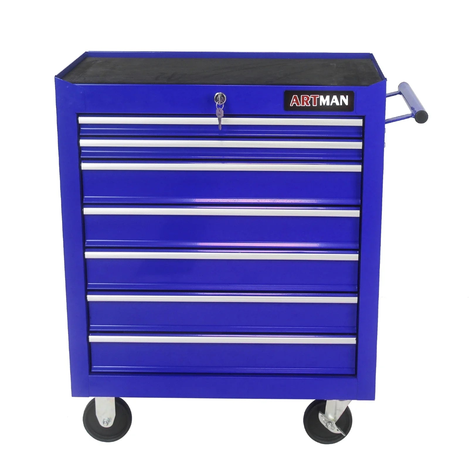 Cabinet, Box, 7 Drawer Rolling Tool Box with Key Lock
