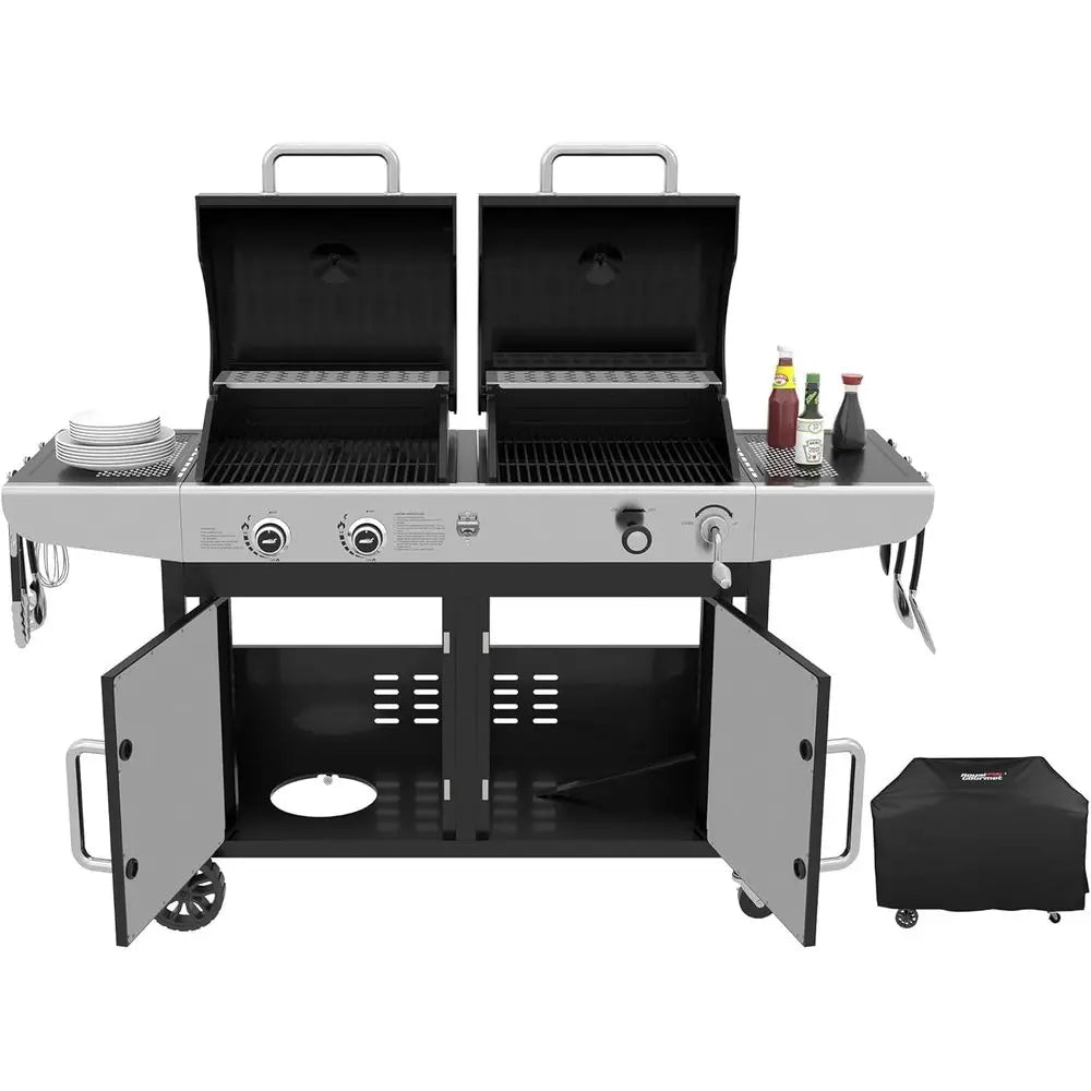 ZH3002C Propane Gas and Charcoal Grill Combo with Cover,