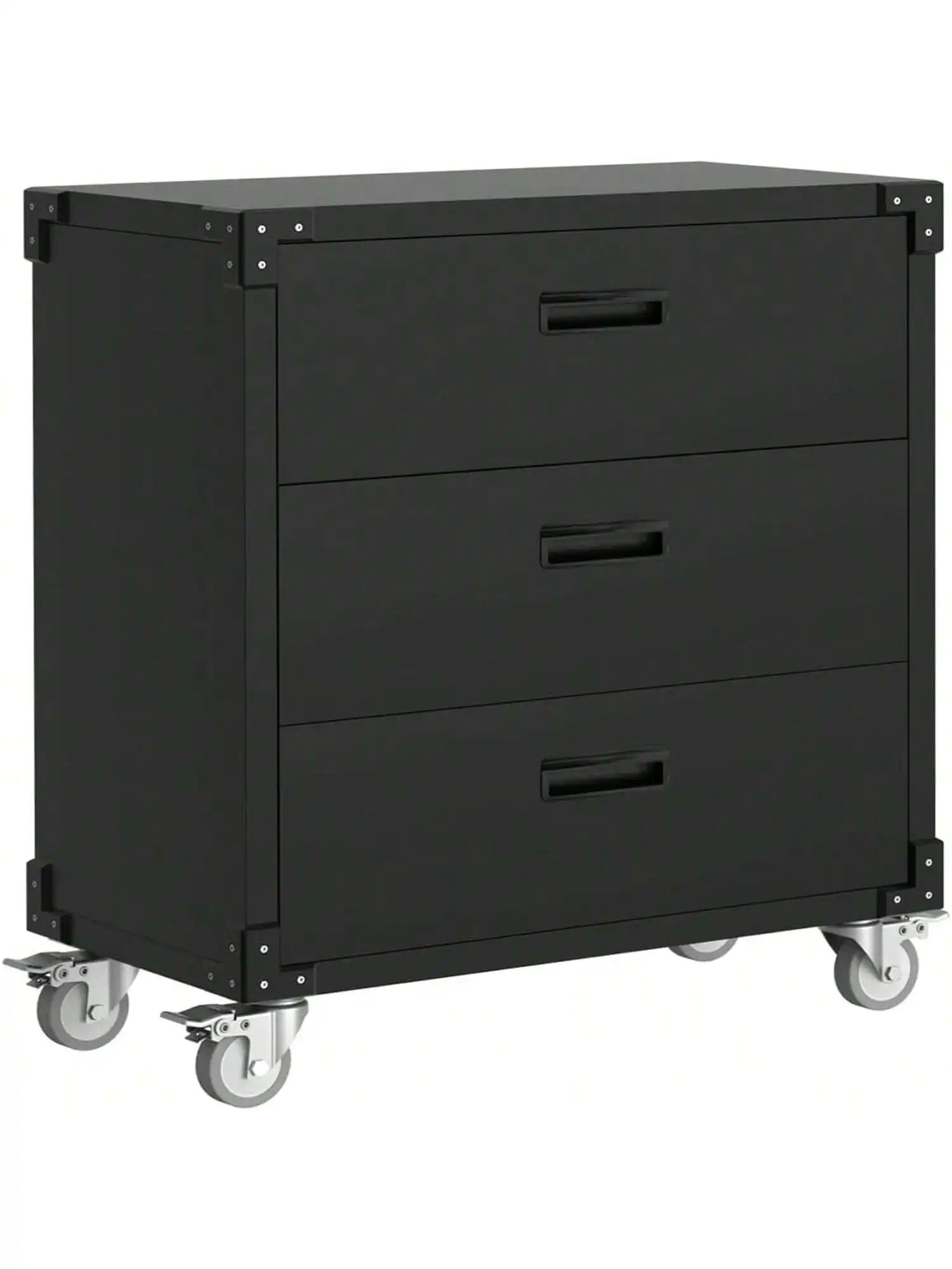 Heavy Duty Metal Rolling Tool Chest With 3 Drawers, Mobile Storage Workbench