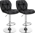 Height Adjustable Swivel Barstools PU Leather Counter Stools with Bracket
