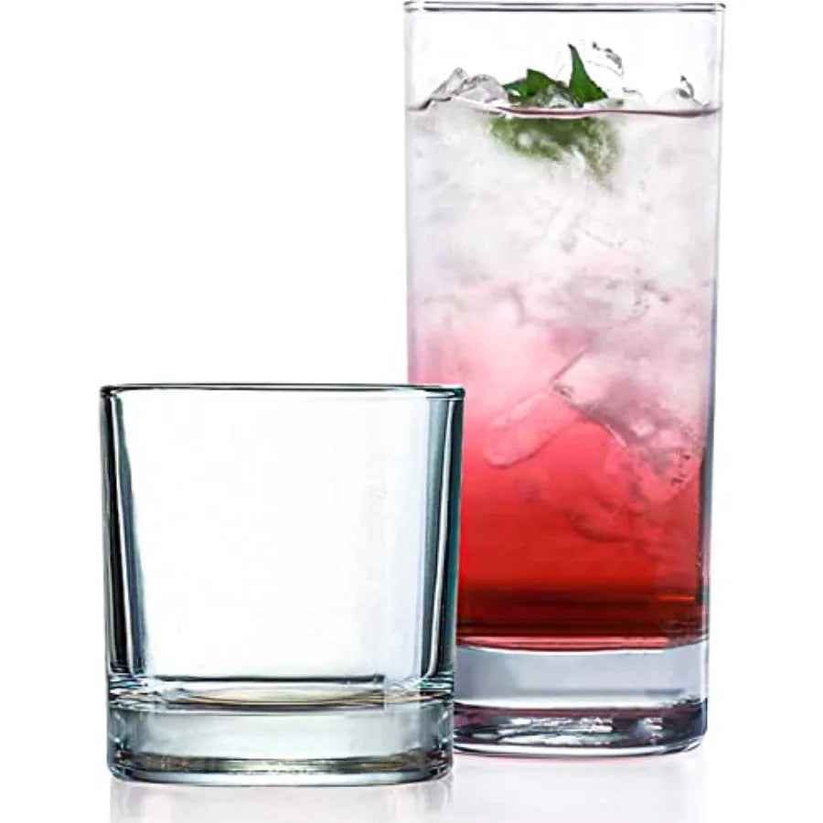 Set of 8 drinking glasses Drinkware Hurricane Glasses