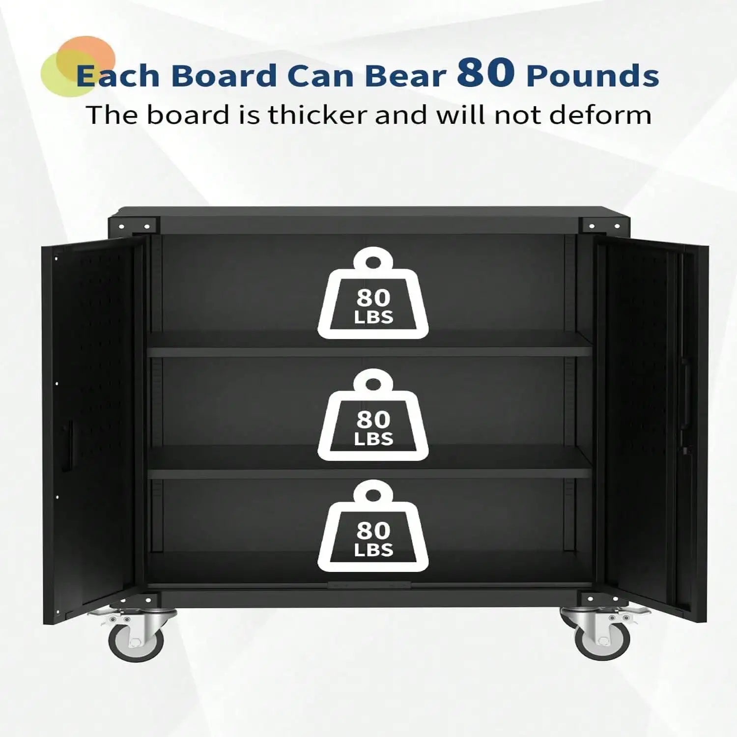 Heavy Duty Metal Rolling Tool Chest With 3 Drawers, Mobile Storage Workbench