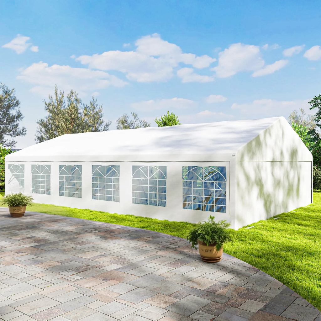23' x 39' Party Tent and Heavy Duty Carport with Twelve Windows