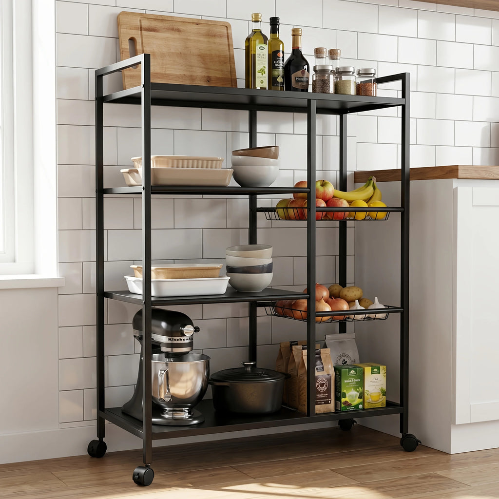 1pc Movable Storage Rack, Adjustable