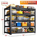 84 Inch Heavy-Duty Metal Storage Rack with 2000 lb Capacity per Layer