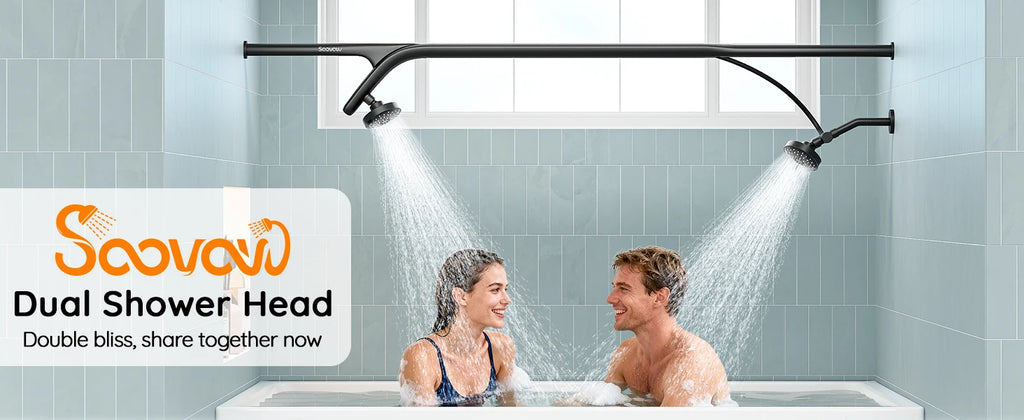 Tandem Shower Head For Couples, Dual Shower Head System