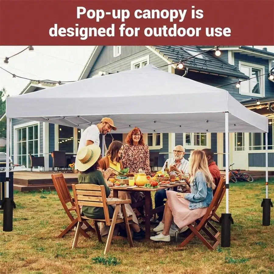 10x10 Pop Up Gazebo Tent With Mesh Side Walls, Waterproof Outdoor Canopy