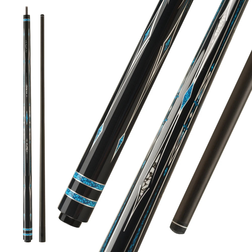 Carbon Fiber Pool Cue Stick 58" Billiard Cue Professional Low Deflection